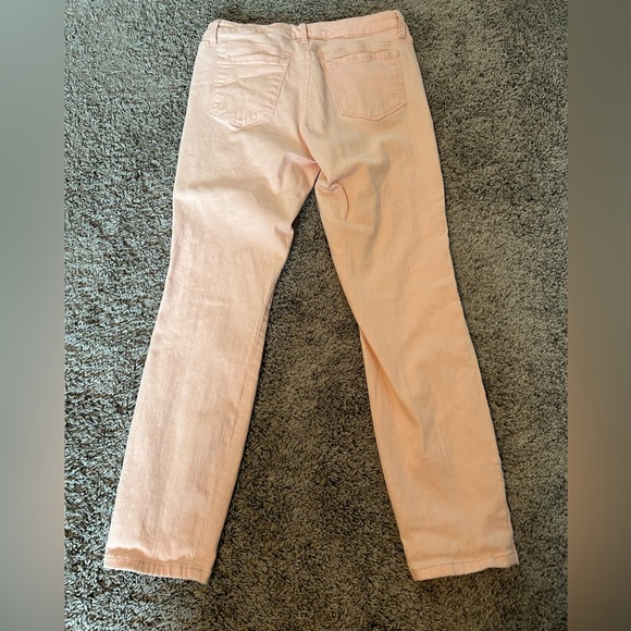 NINE WEST JEANS Gramercy Peach Melba Skinny Ankle Jeans Stretchy Women's Size 8 - Picture 2 of 4